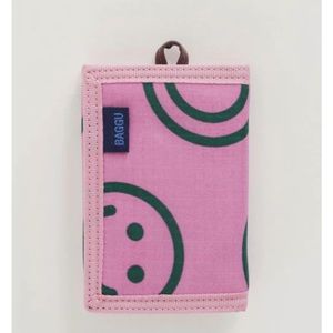 Baggu Raspberry Happy Nylon Wallet
